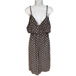 AUW Black & Pink Boho Printed Cold Shoulder Ankle Cropped Jumpsuit Womens XS